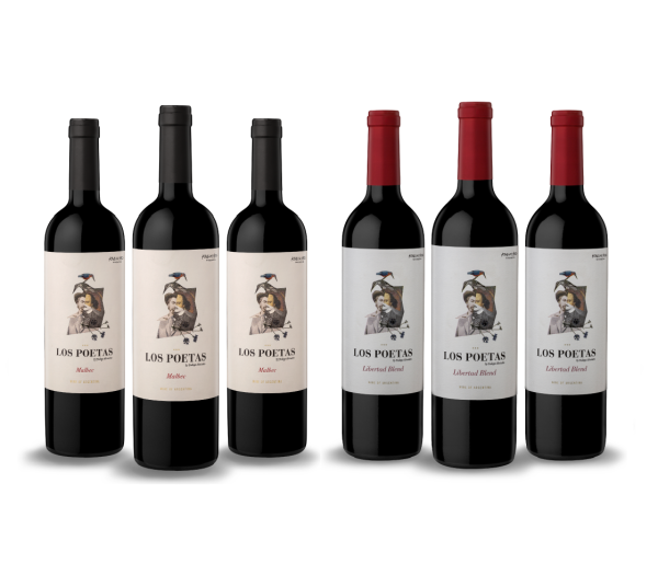 Pack x6 Los Poetas 3Malbec & 3Blend - Bodega Altocedro
