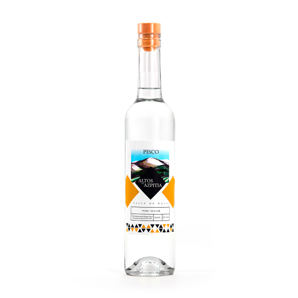 Pisco Puro Mollar Altos de Azpitia 500ml (Burdeo)